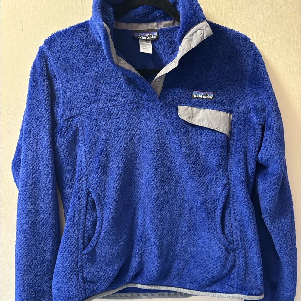 Patagonia Synchilla Royal Blue Fleece Pullover, size small